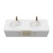 Castello Usa Thames 60-inch Gray Vanity Set with White Top and Gold Handles CB-MC-60G-GLD-20146-WH - alternate 3